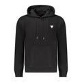 Black Cotton Men Sweatshirt Slim Fit Hooded
