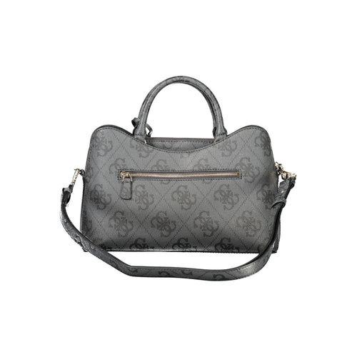 "Black Polyurethane Women Handbag"