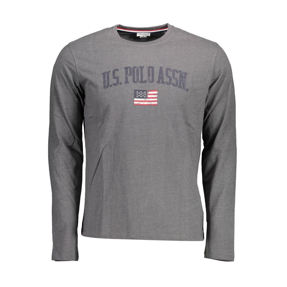 Серая хлопковая мужская футболка