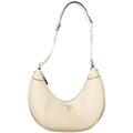 Beige Polyurethane Women Handbag
